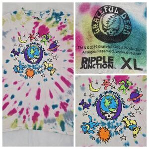 Grateful Dead Ripple Junction Shirt Mens XL Tie-Dye Short Sleeve Classic Band